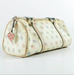 A Dooney & Bourke Signature Rainbow barrel bag